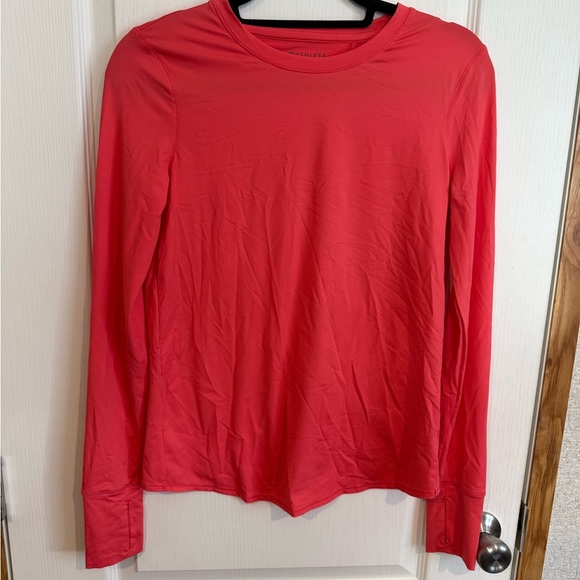 Athleta Sunlover UPF 50+ Tulip Back Long Sleeve Top in pink - Picture 2 of 4